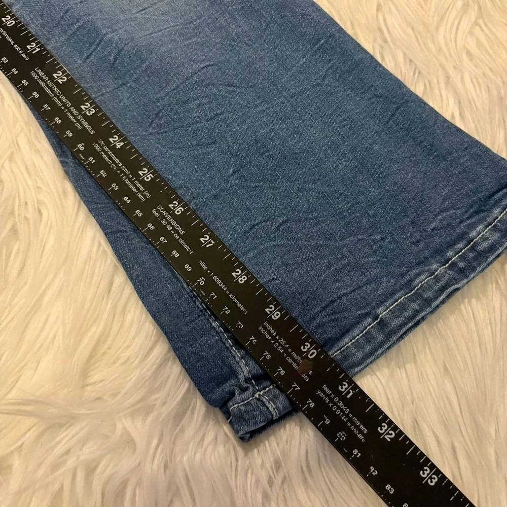 Flamingals Flamingals Flare Bell Bottom Jeans for Women Raw Hem High Waist M - Picture 4 of 13